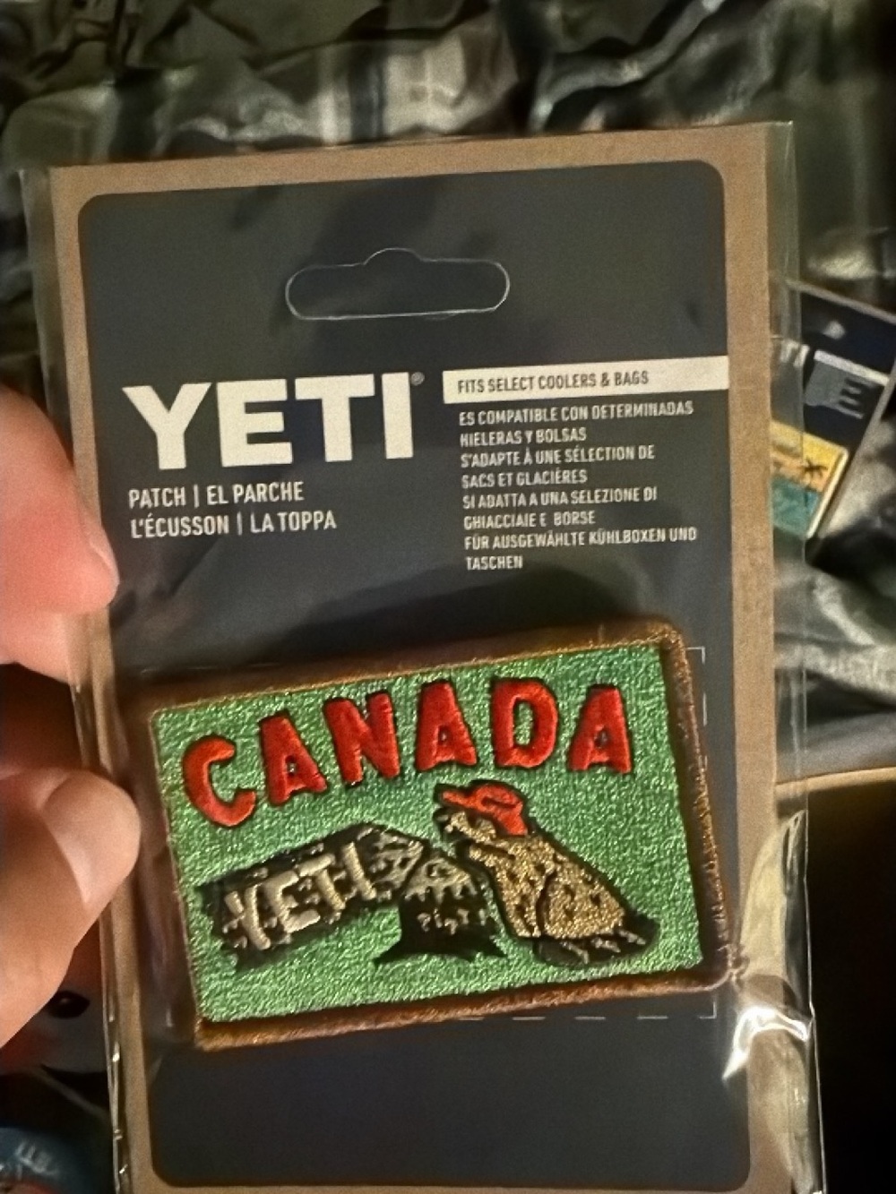 Yeti Canada Patch in Green and Red with Brown Accents